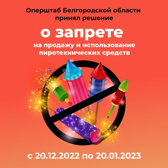 Временный запрет на продажу и использование пиротехнических средств. Временный запрет на продажу и использование пиротехнических средств.
